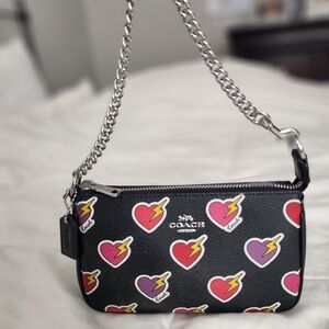 New Coach Black Heart Print Women's Bag
